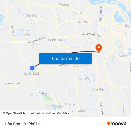 Hòa Sơn to Phú La map