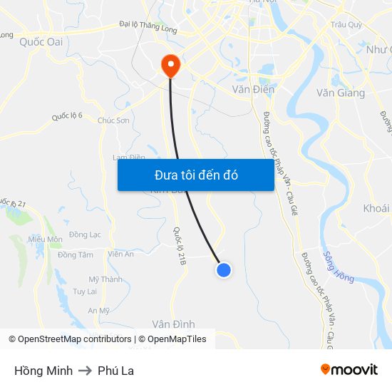 Hồng Minh to Phú La map