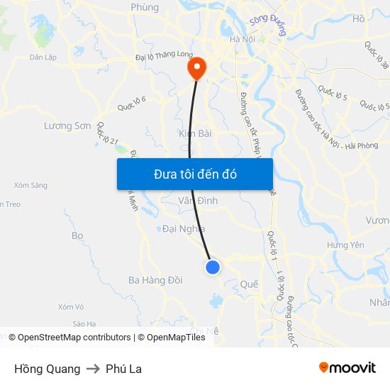 Hồng Quang to Phú La map