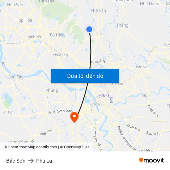 Bắc Sơn to Phú La map