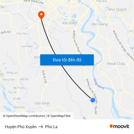 Huyện Phú Xuyên to Phú La map