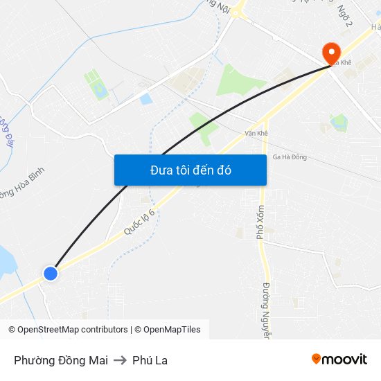 Phường Đồng Mai to Phú La map