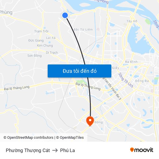Phường Thượng Cát to Phú La map