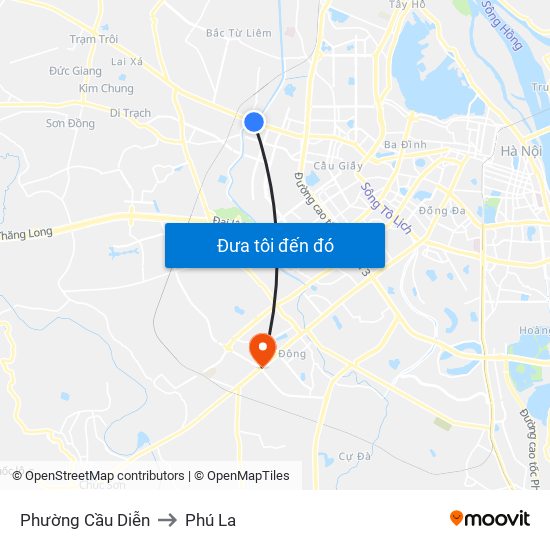 Phường Cầu Diễn to Phú La map