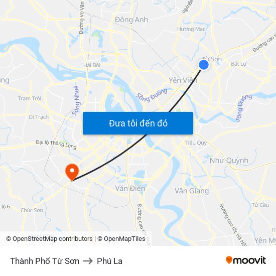 Thành Phố Từ Sơn to Phú La map