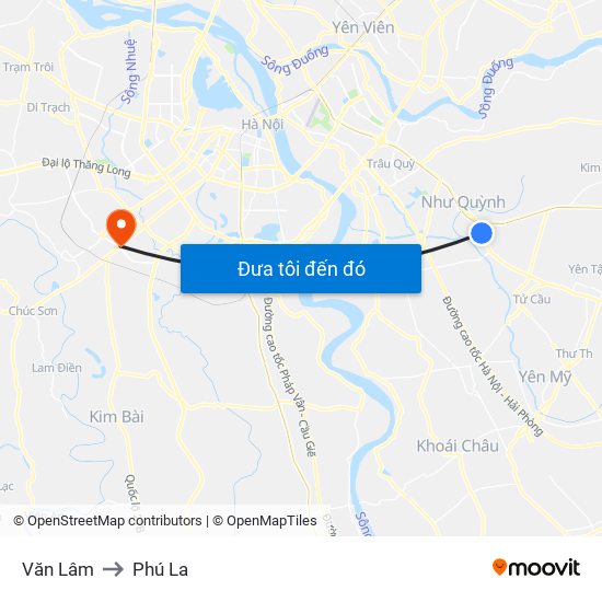 Văn Lâm to Phú La map