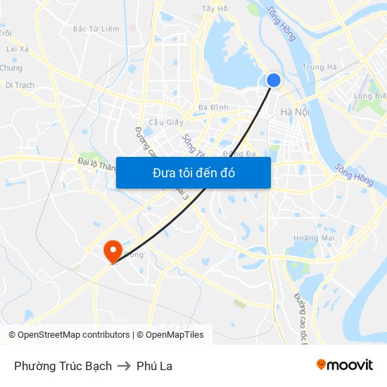 Phường Trúc Bạch to Phú La map