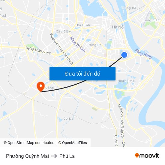 Phường Quỳnh Mai to Phú La map