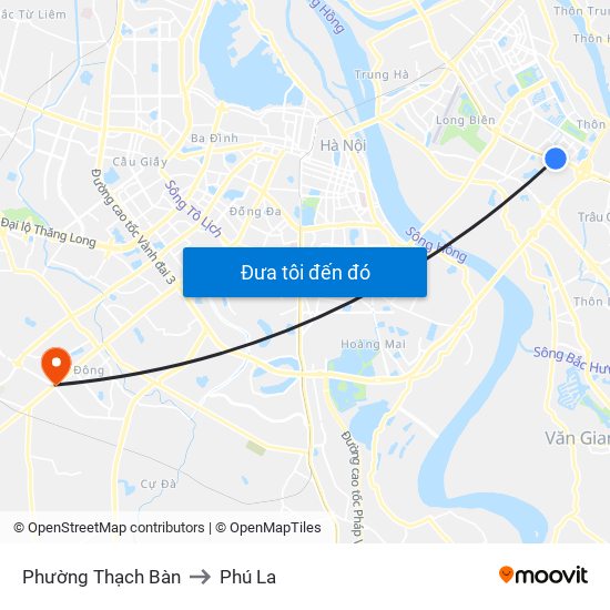Phường Thạch Bàn to Phú La map