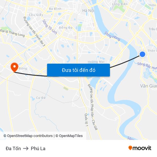 Đa Tốn to Phú La map