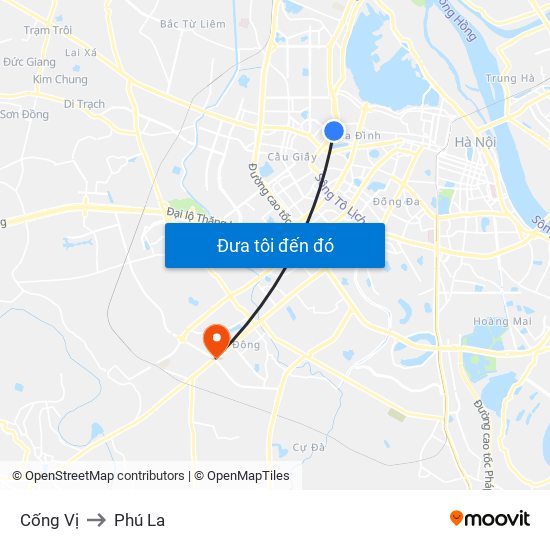 Cống Vị to Phú La map