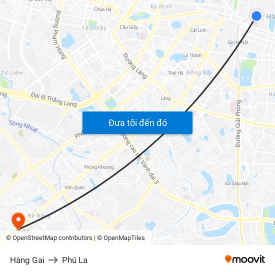 Hàng Gai to Phú La map