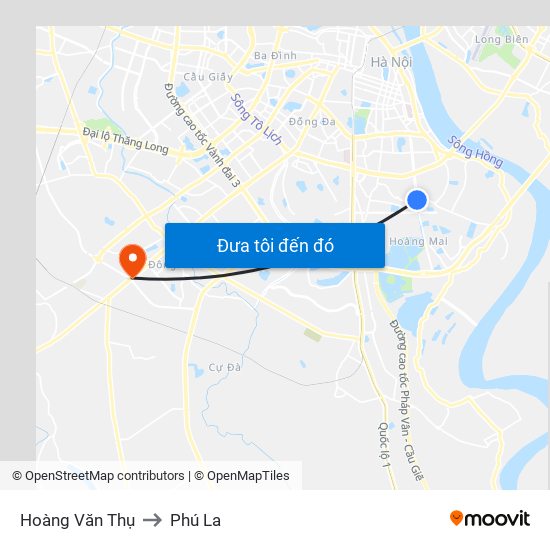 Hoàng Văn Thụ to Phú La map