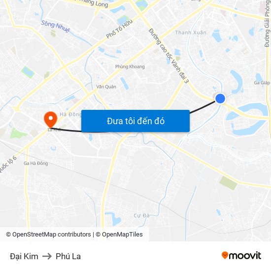Đại Kim to Phú La map