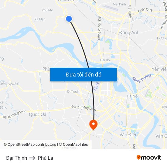 Đại Thịnh to Phú La map