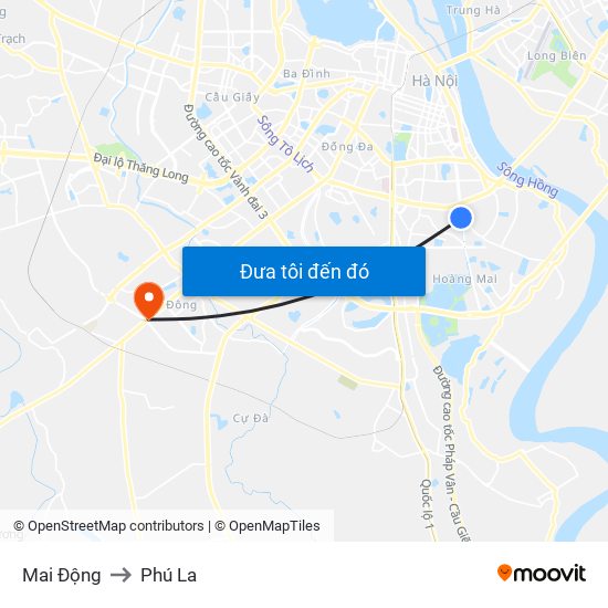 Mai Động to Phú La map