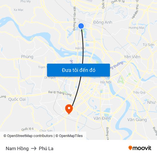 Nam Hồng to Phú La map