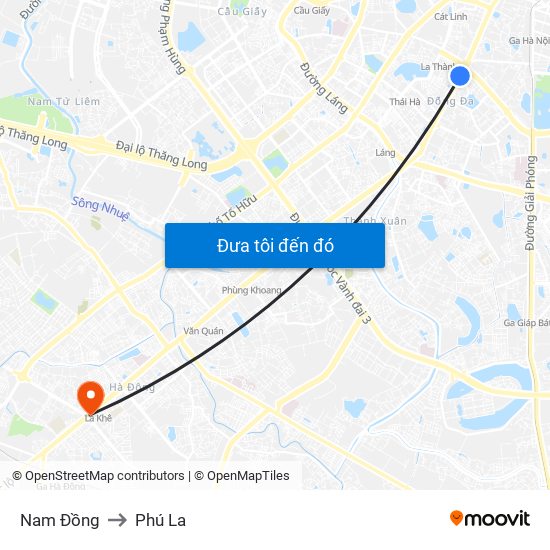 Nam Đồng to Phú La map