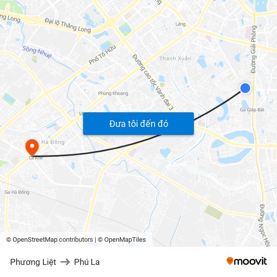 Phương Liệt to Phú La map