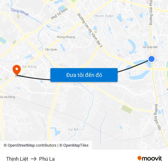 Thịnh Liệt to Phú La map