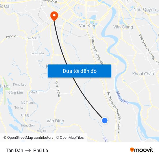 Tân Dân to Phú La map