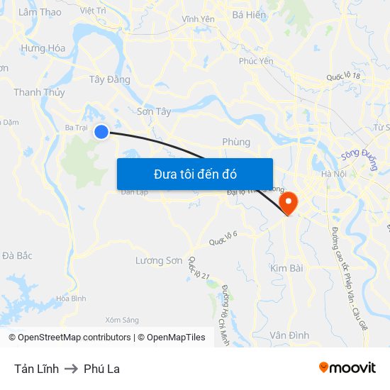 Tản Lĩnh to Phú La map