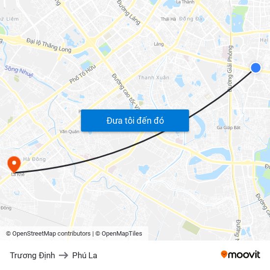 Trương Định to Phú La map