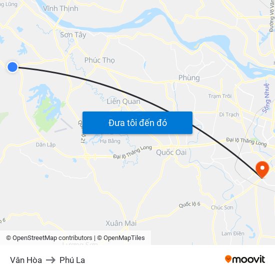 Vân Hòa to Phú La map