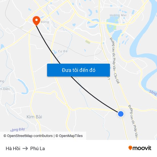 Hà Hồi to Phú La map