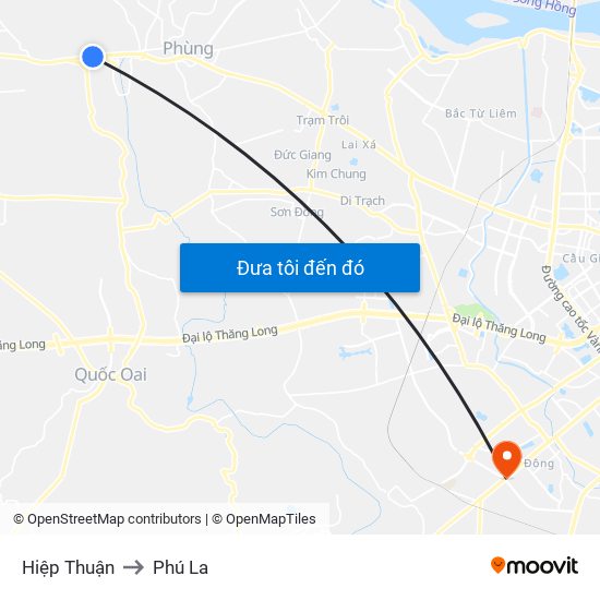Hiệp Thuận to Phú La map