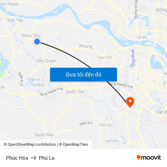 Phúc Hòa to Phú La map