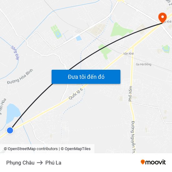 Phụng Châu to Phú La map