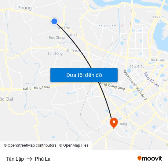 Tân Lập to Phú La map