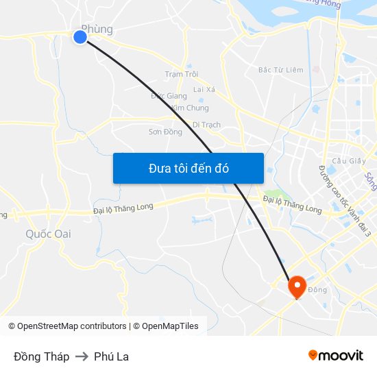 Đồng Tháp to Phú La map