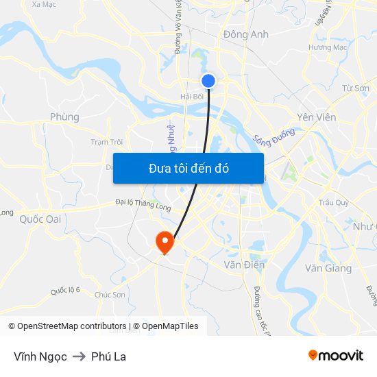 Vĩnh Ngọc to Phú La map