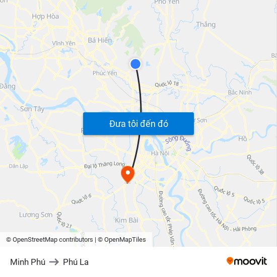 Minh Phú to Phú La map