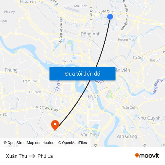 Xuân Thu to Phú La map