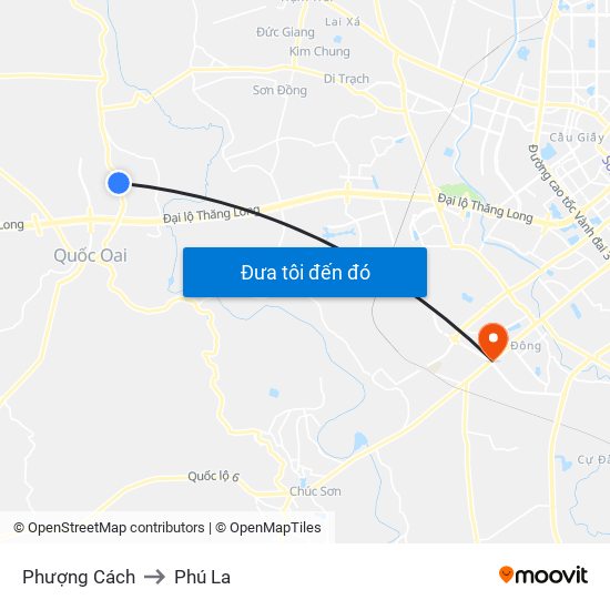 Phượng Cách to Phú La map