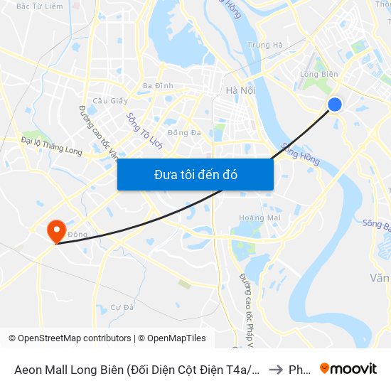 Aeon Mall Long Biên (Đối Diện Cột Điện T4a/2a-B Đường Cổ Linh) to Phú La map