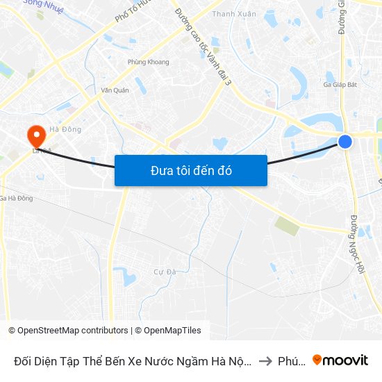 Đối Diện Tập Thể Bến Xe Nước Ngầm Hà Nội - Ngọc Hồi to Phú La map