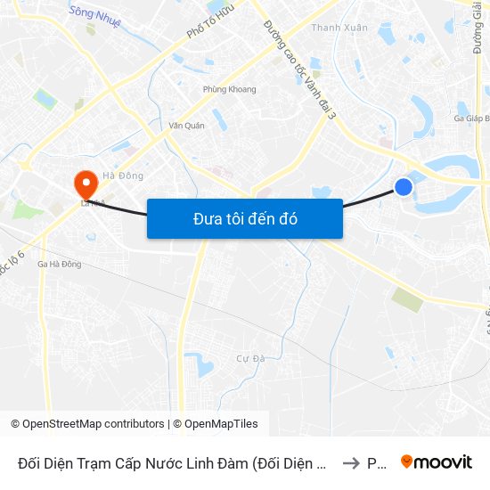 Đối Diện Trạm Cấp Nước Linh Đàm (Đối Diện Chung Cư Hh1c) - Nguyễn Hữu Thọ to Phú La map