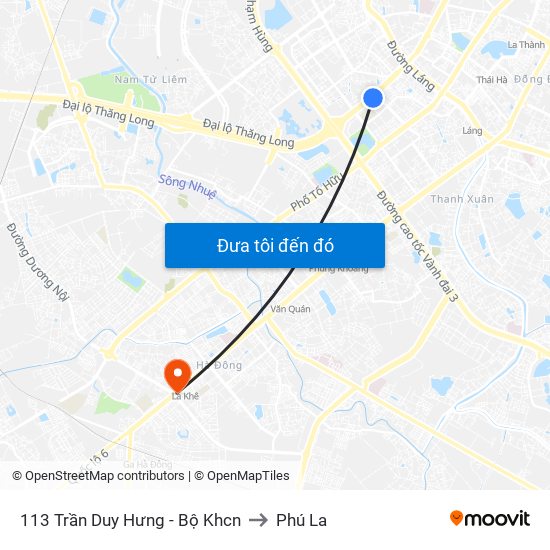 113 Trần Duy Hưng - Bộ Khcn to Phú La map