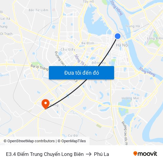 E3.4 Điểm Trung Chuyển Long Biên to Phú La map