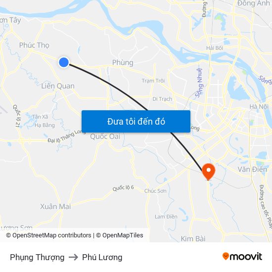 Phụng Thượng to Phú Lương map