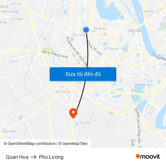 Quan Hoa to Phú Lương map