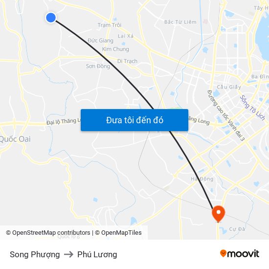 Song Phượng to Phú Lương map