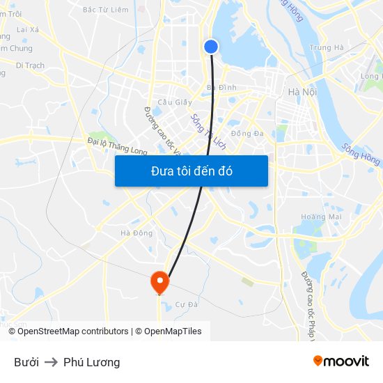 Bưởi to Phú Lương map