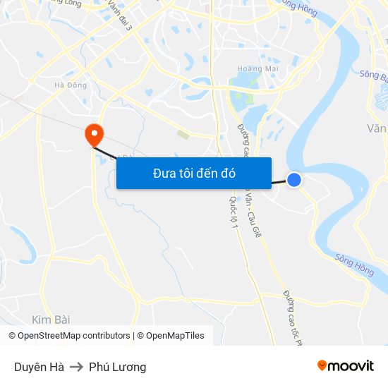 Duyên Hà to Phú Lương map