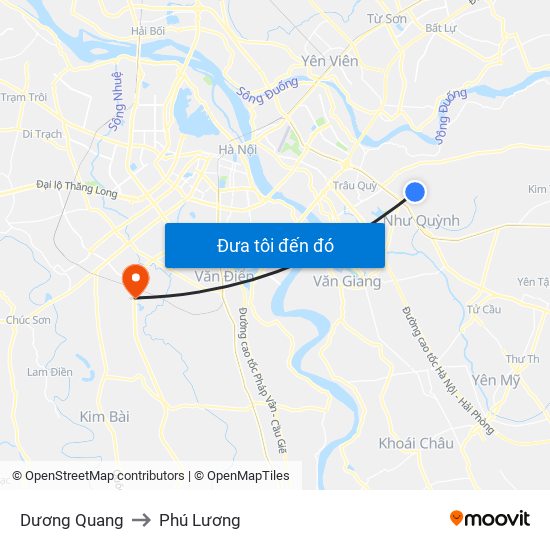 Dương Quang to Phú Lương map