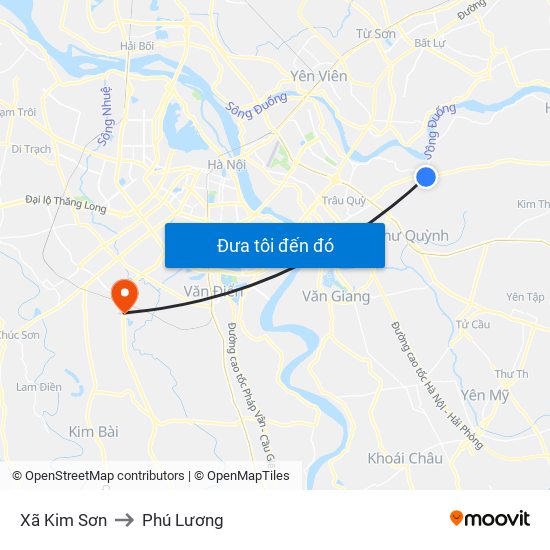Xã Kim Sơn to Phú Lương map